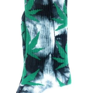 Weed Socks Tie Dye (Green Leafs)